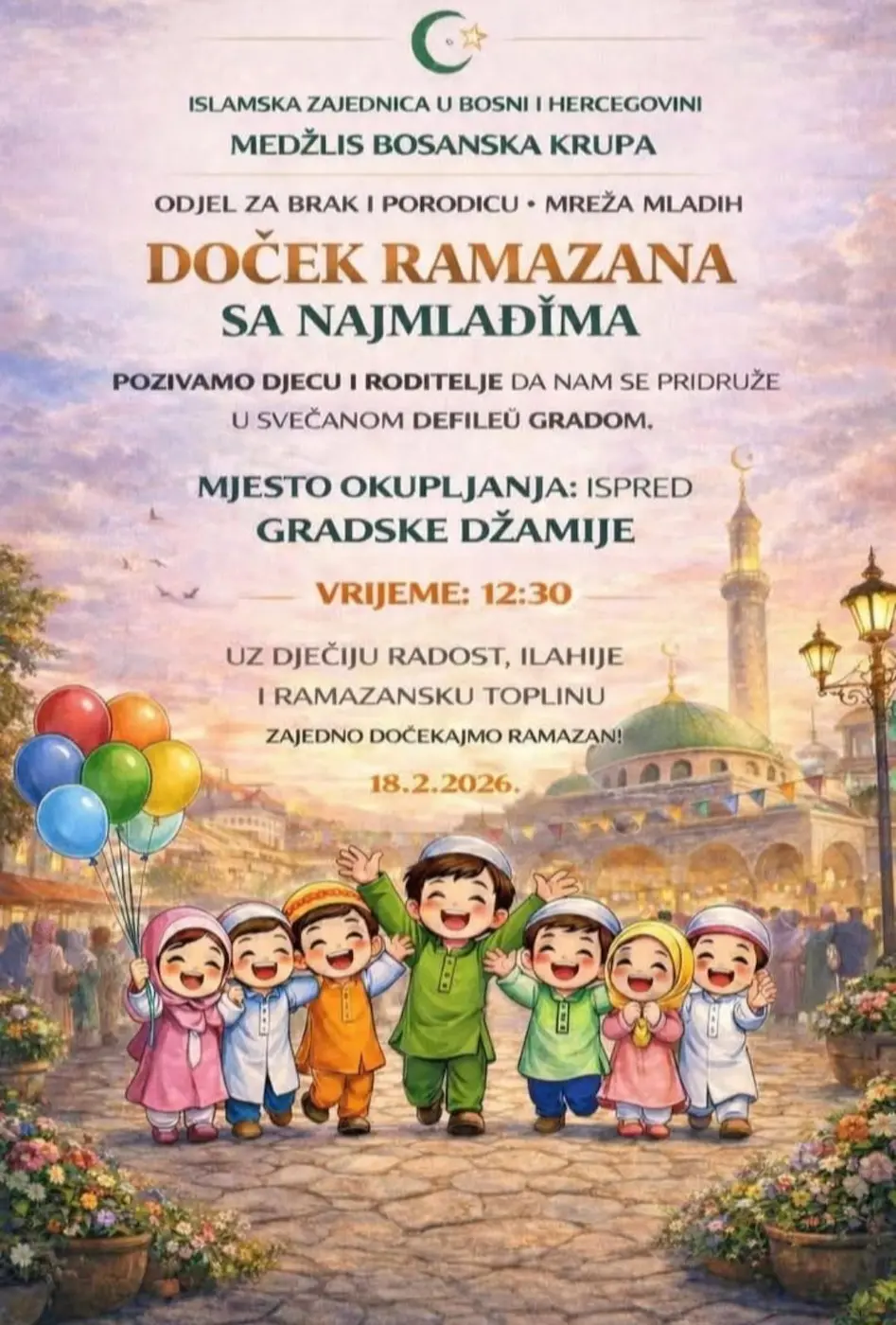 Doček Ramazana sa najmlađima u Bosanskoj Krupi Doček Ramazana sa najmlađima u Bosanskoj Krupi