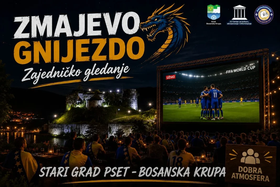 Zmajevo gnijezdo na Starom gradu Psetu: Bosanska Krupa zajedno uz Zmajeve na Svjetskom prvenstvu 2026. Zmajevo gnijezdo na Starom gradu Psetu: Bosanska Krupa zajedno uz Zmajeve na Svjetskom prvenstvu 2026.